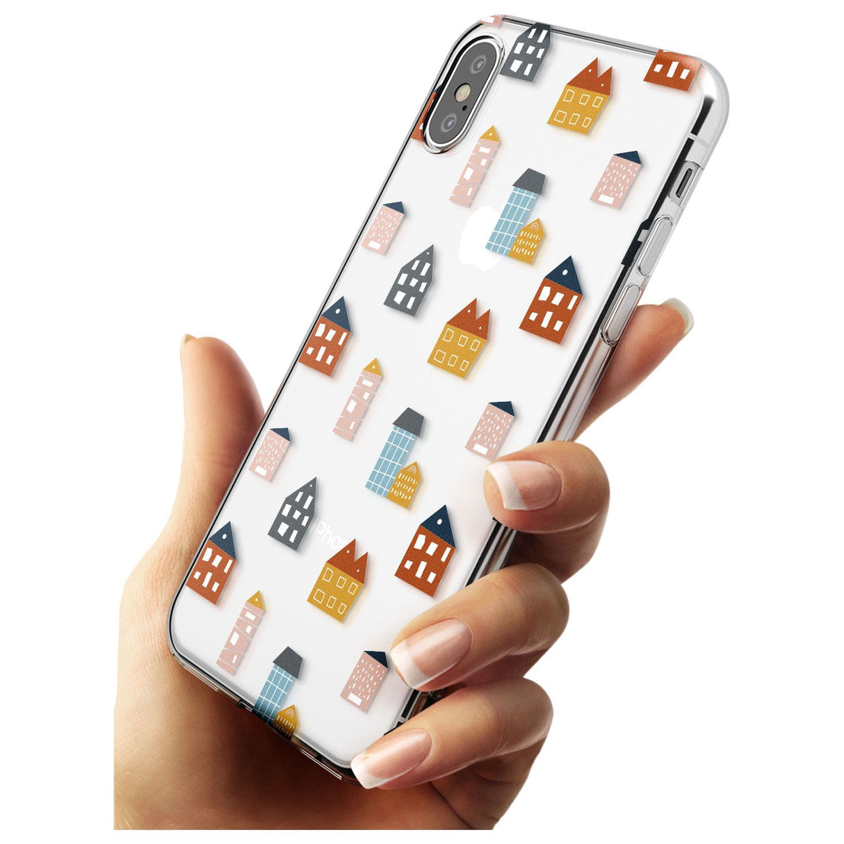 Cute Scandinavian Buildings Slim TPU Phone Case Warehouse X XS Max XR