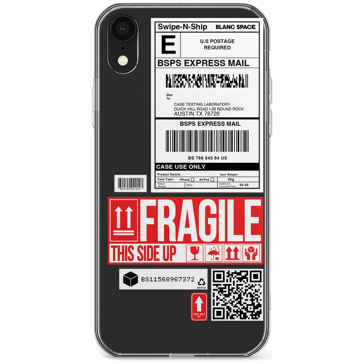 Shipping Label Phone Case for iPhone X XS Max XR