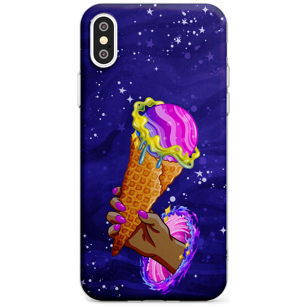 Interdimensional Ice Cream Slim TPU Phone Blanc Space X XS Max XR