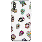 Mixed Sugar Skull Pattern Slim TPU Phone Blanc Space X XS Max XR