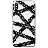 Caution Tape (Clear) Not a Morning Person Slim TPU Phone Case Warehouse X XS Max XR