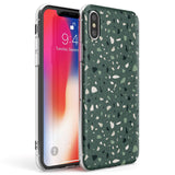 Green & Cream Terrazzo Pattern Phone Case iPhone X / iPhone XS / Clear Case,iPhone XR / Clear Case,iPhone XS MAX / Clear Case Blanc Space