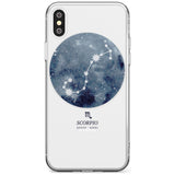 Scorpio Zodiac Transparent Design - Blue Slim TPU Phone Case Warehouse X XS Max XR