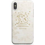 Aquarius Emblem - Solid Gold Marbled Design Slim TPU Phone Case Warehouse X XS Max XR